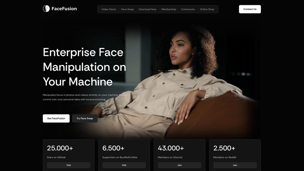 Screenshot of FaceFusion