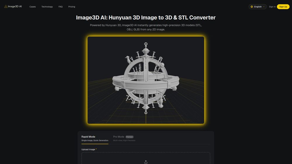 Screenshot of Image3D AI