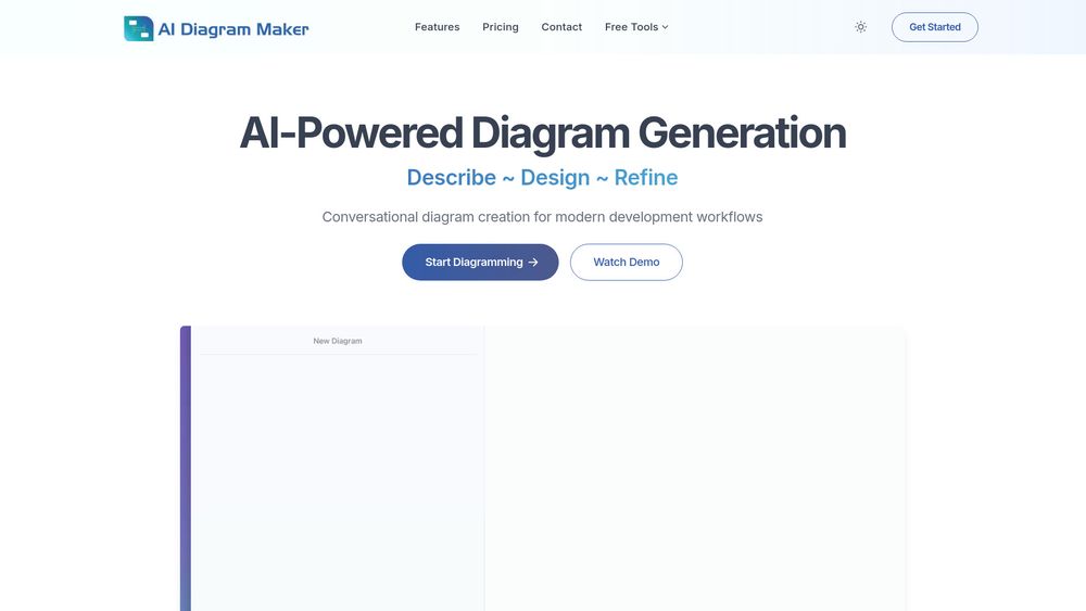 Screenshot of AI Diagram Maker