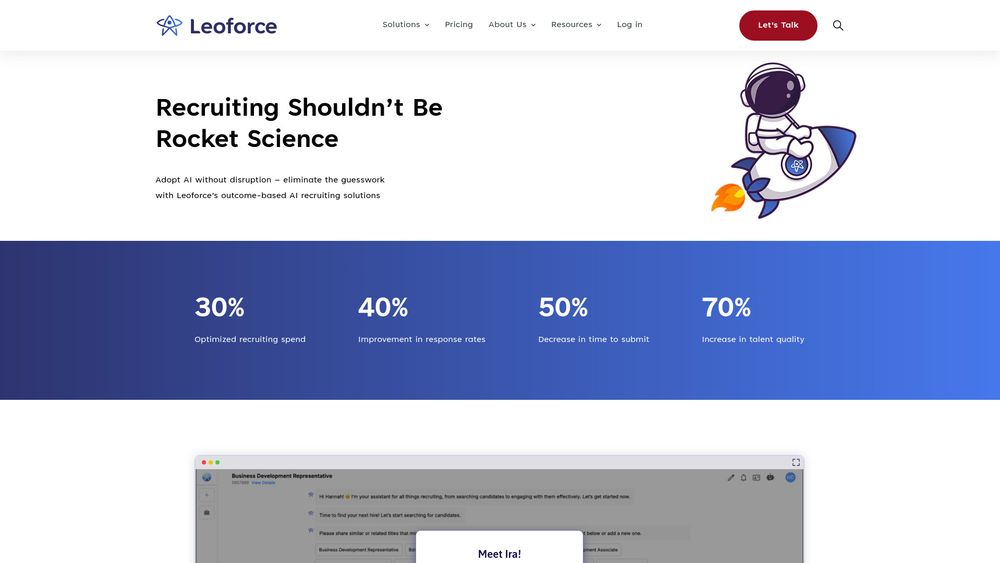 Screenshot of Leoforce