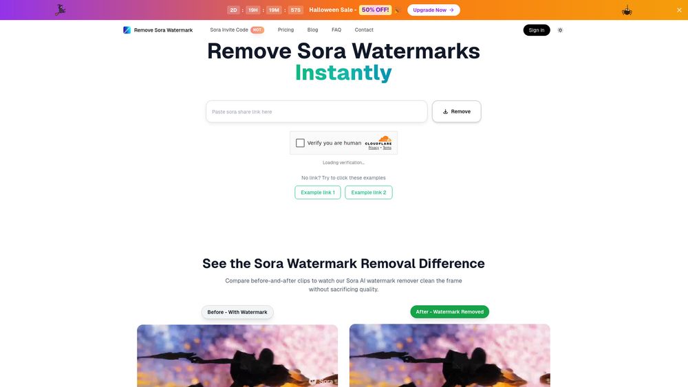 Screenshot of Remove Sora watermarks in 5 seconds – without quality loss