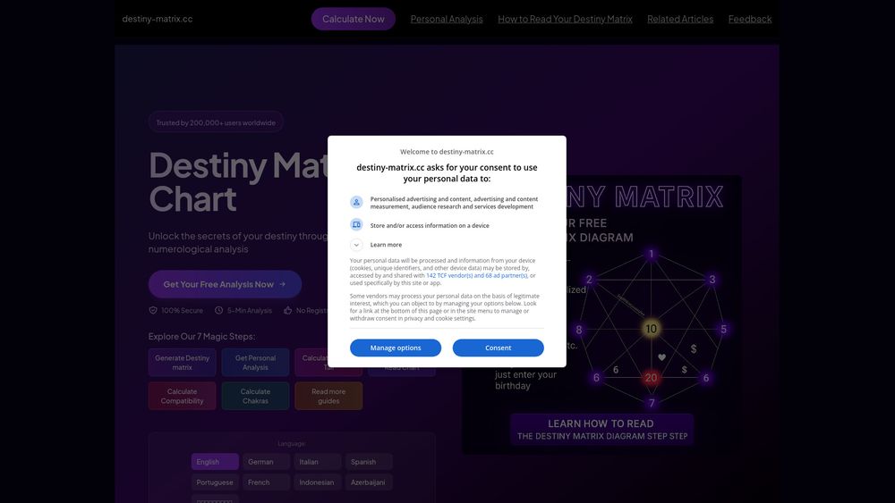 Screenshot of Destiny Matrix