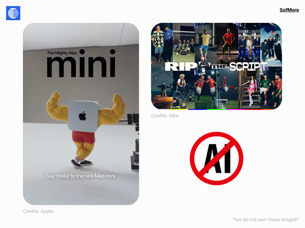 Apple and Nike's behind the commercials, authentic no AI ads
