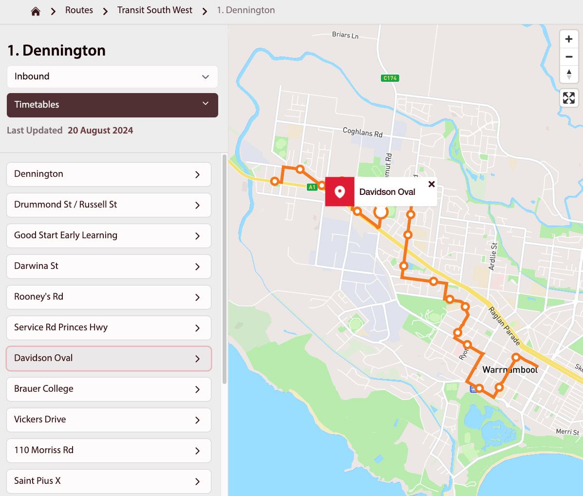 Route Map View