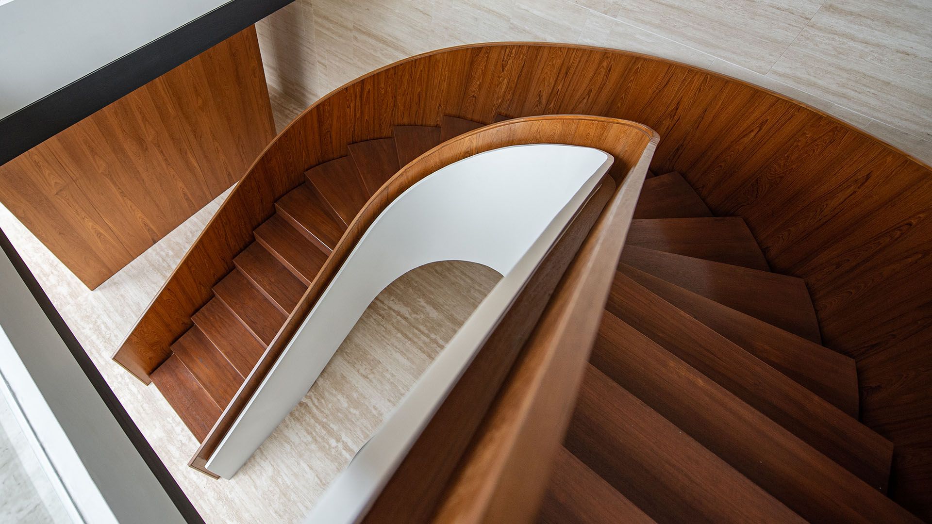 Parqwood Champaca wood flooring stairs