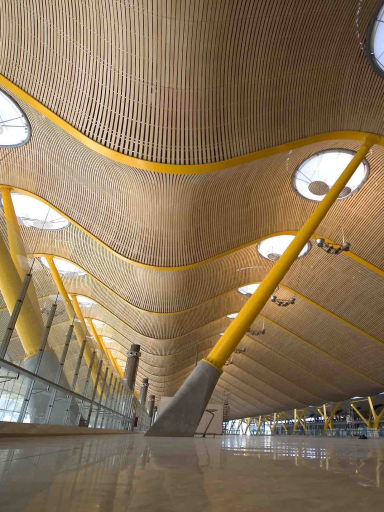 Soffit Madrid International Airport Bamboo Composite