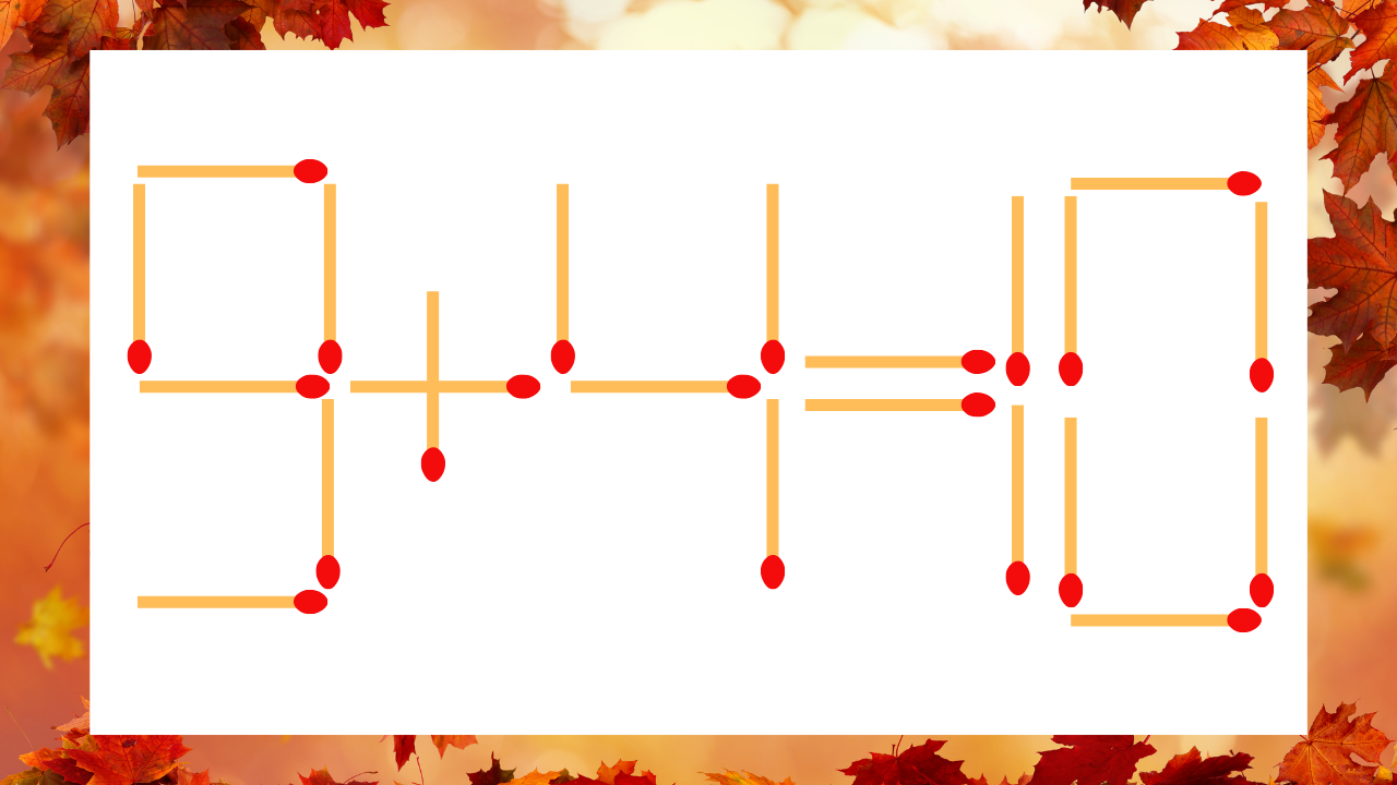 【マッチ棒クイズ】1本だけ動かして正しい式に：9＋4＝10？