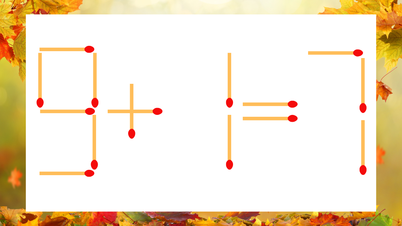 【マッチ棒クイズ】1本だけ動かして正しい式に：9＋1＝7？