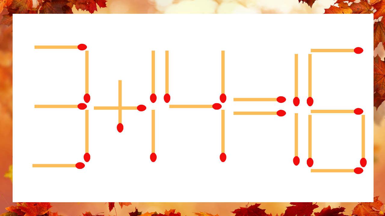【マッチ棒クイズ】1本だけ動かして正しい式に：3+14=16？
