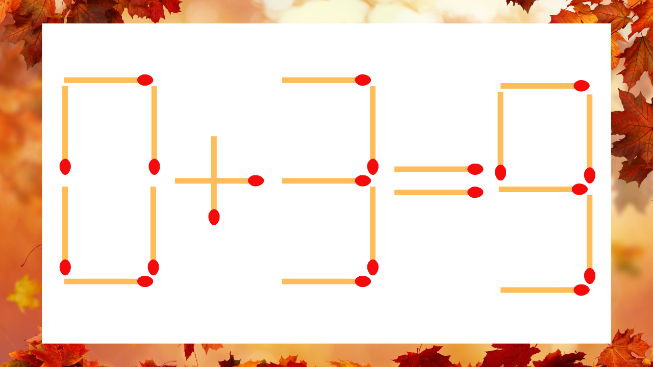 【マッチ棒クイズ】1本だけ動かして正しい式に：0+3=9？