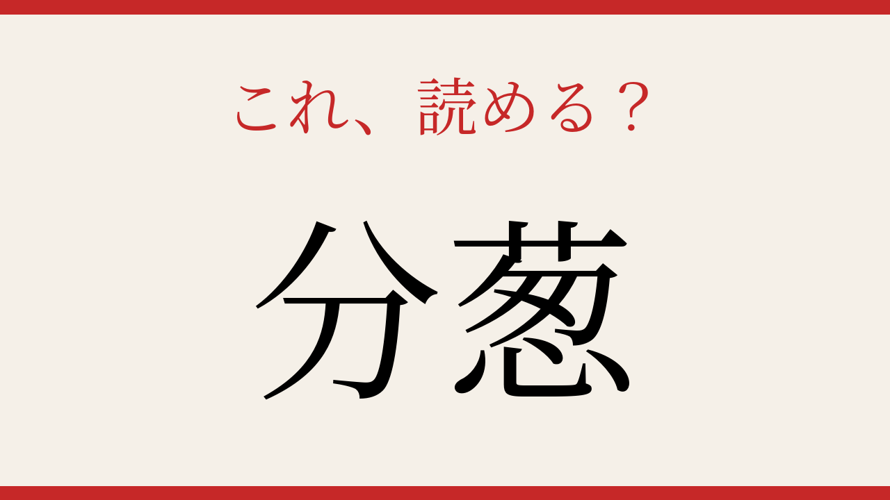 【難読漢字】つい読み間違える！食卓に登場する緑色の野菜