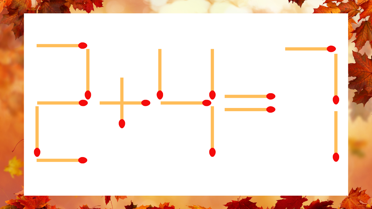 【マッチ棒クイズ】1本だけ動かして正しい式に：2+4=7？