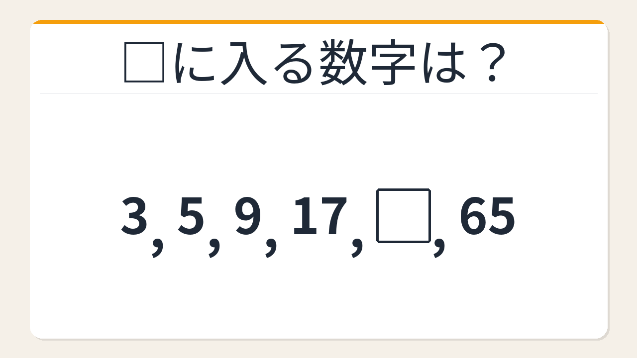【数列クイズ】これ解けたら頭いい！倍々に潜む+1の罠