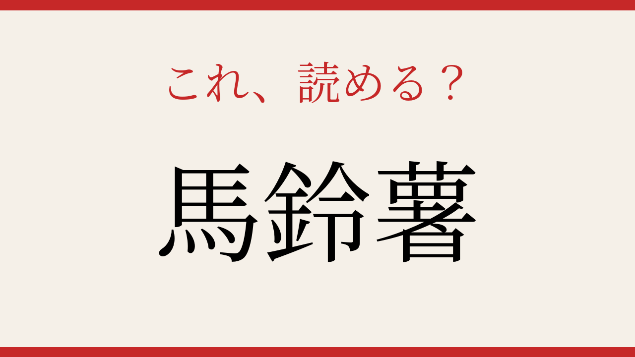 【難読漢字】これが読めたら博識！