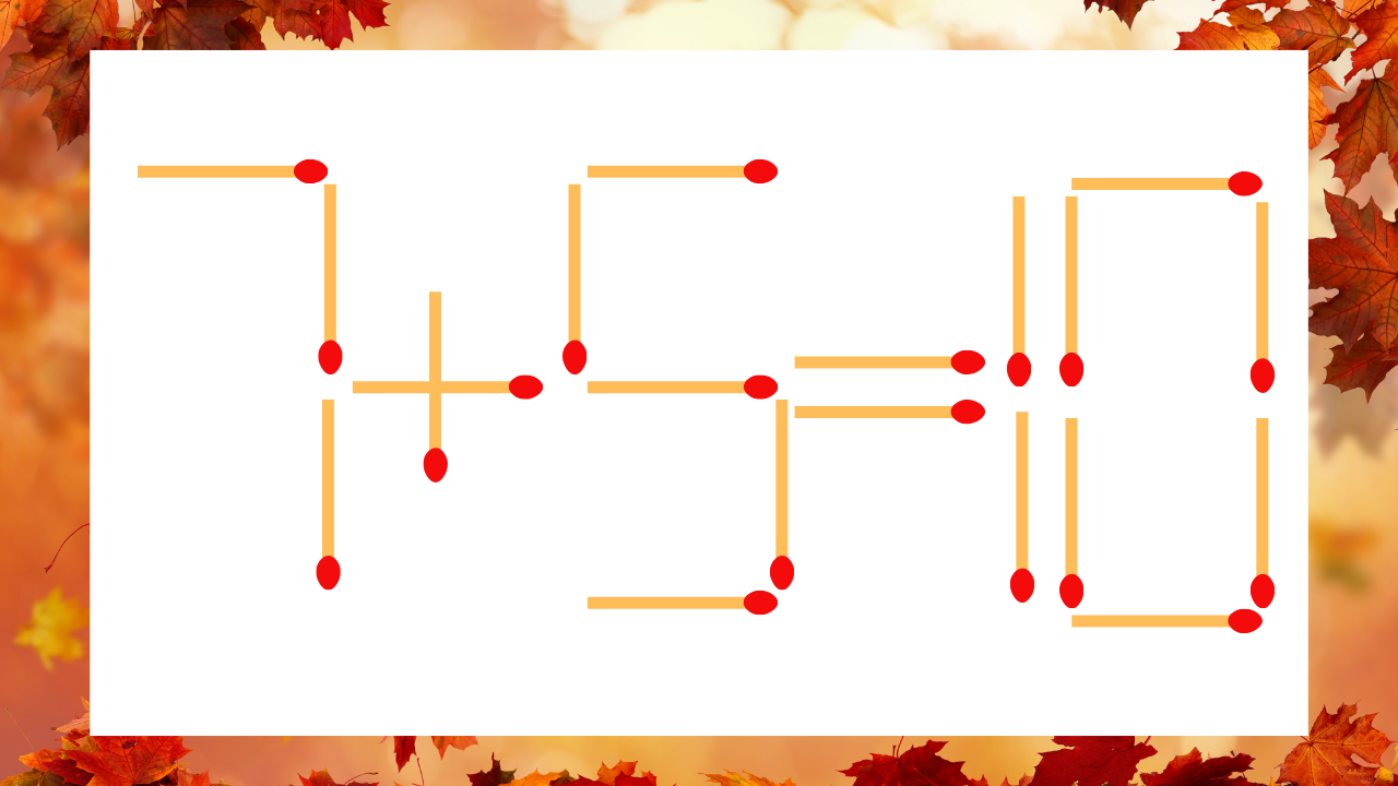 【マッチ棒クイズ】1本だけ動かして正しい式に：7＋5＝10？