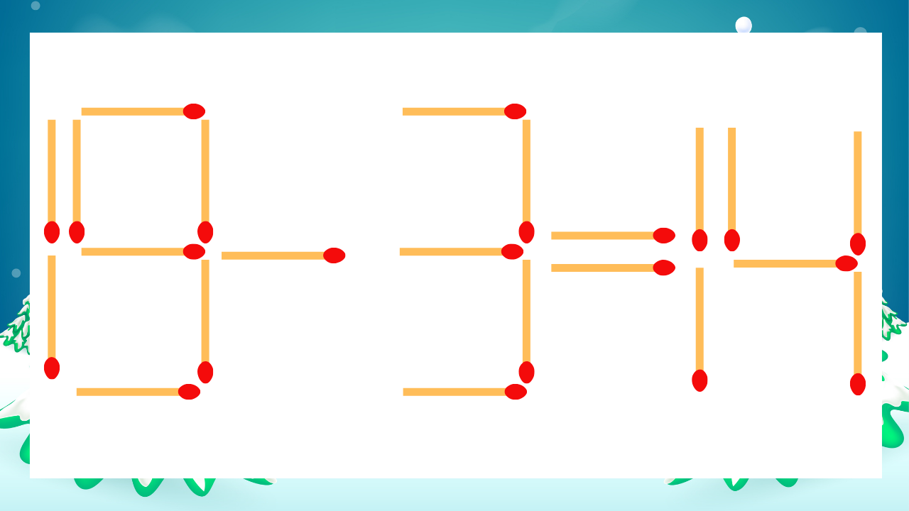【マッチ棒クイズ】1本だけ動かして正しい式に：19-3=14？の問題イメージ