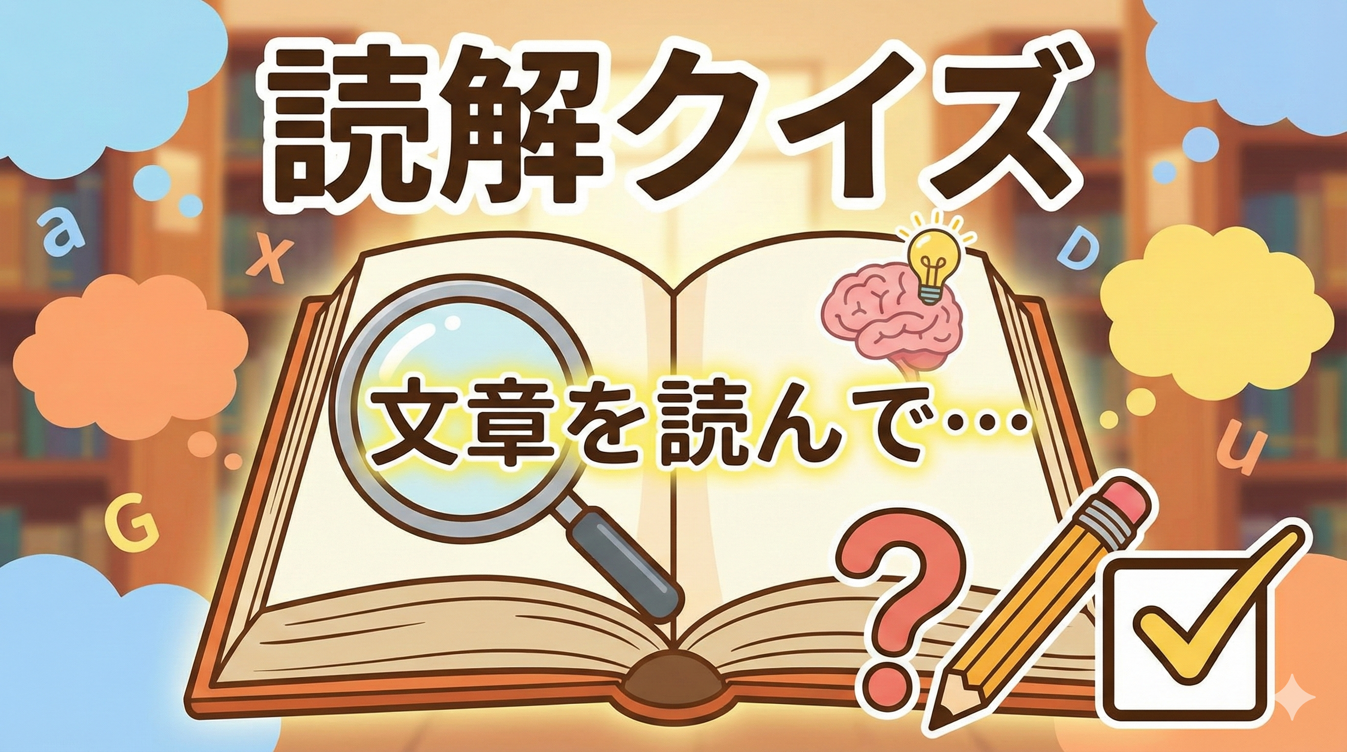 【読解クイズ】文章に入る言葉は何？(Vol.26)の問題イメージ