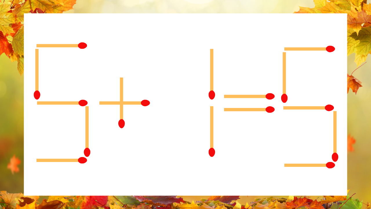 【マッチ棒クイズ】1本だけ動かして正しい式に：5＋1＝5？