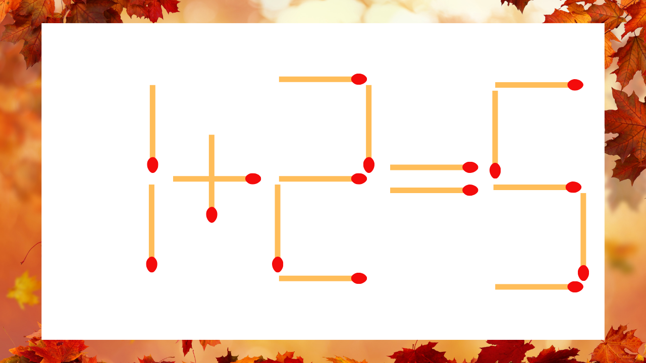 【マッチ棒クイズ】1本だけ動かして正しい式に：1＋2＝5？