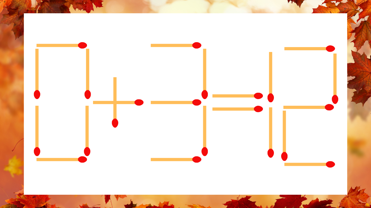 【マッチ棒クイズ】1本だけ動かして正しい式に：0＋3＝12？
