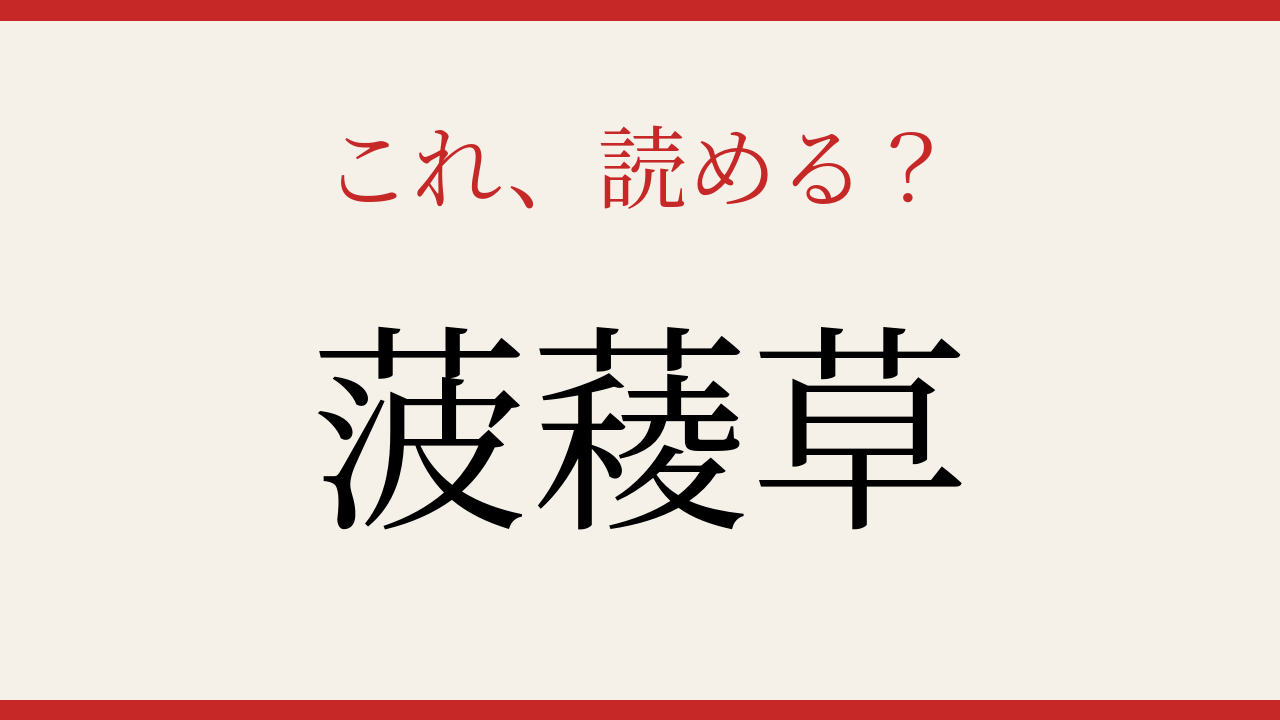 【難読漢字】あなたは読める？野菜の名前