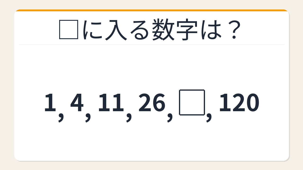 【数列クイズ】これ解けたら頭いい！隠れた掛け算が鍵を握る数列