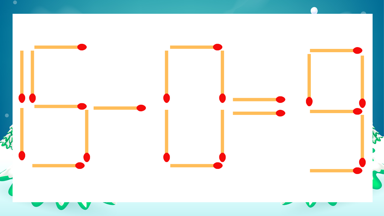 【マッチ棒クイズ】1本だけ動かして正しい式に：15-0=9？の問題イメージ