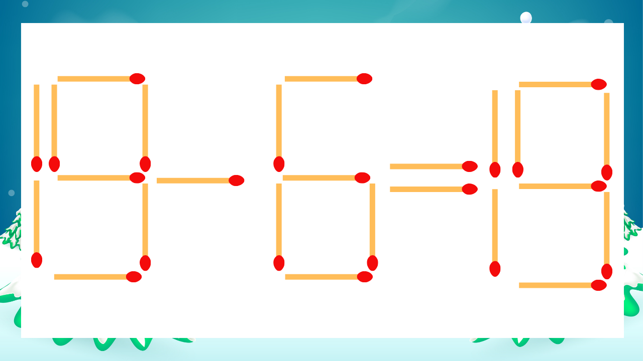 【マッチ棒クイズ】1本だけ動かして正しい式に：19-6=19？