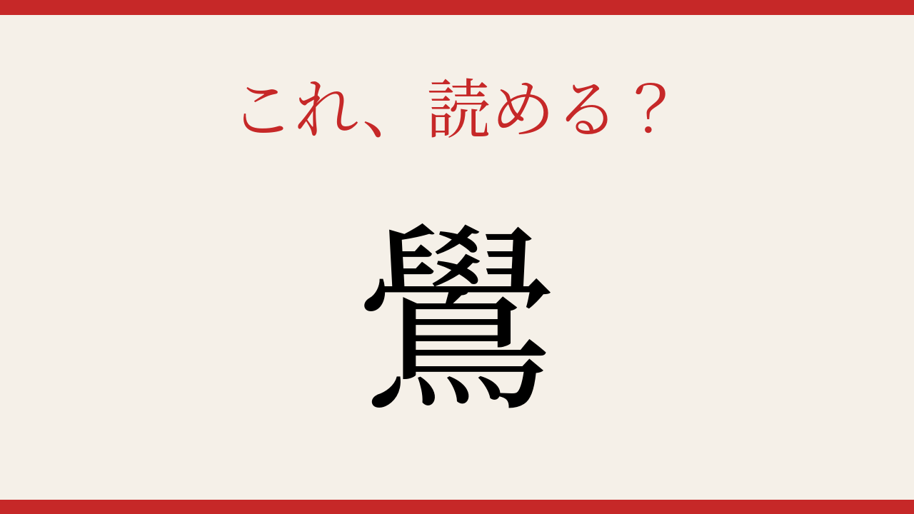 【難読漢字】つい読み間違える！鳥の名前