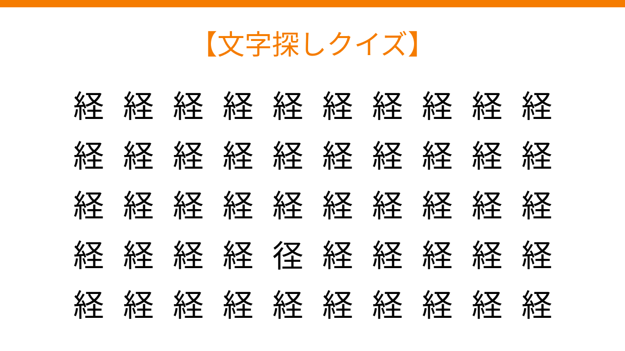 【文字探しクイズ】何秒で見つかる？