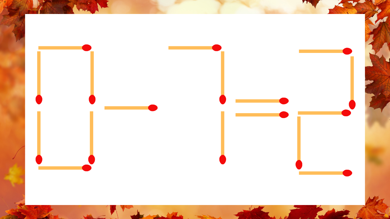 【マッチ棒クイズ】1本だけ動かして正しい式に：0-7=2？