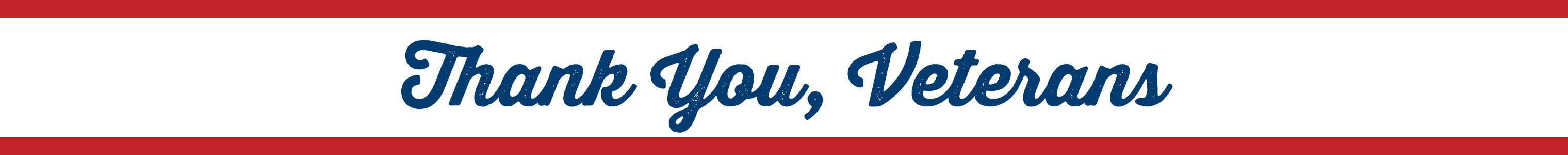 Thank you, Veterans