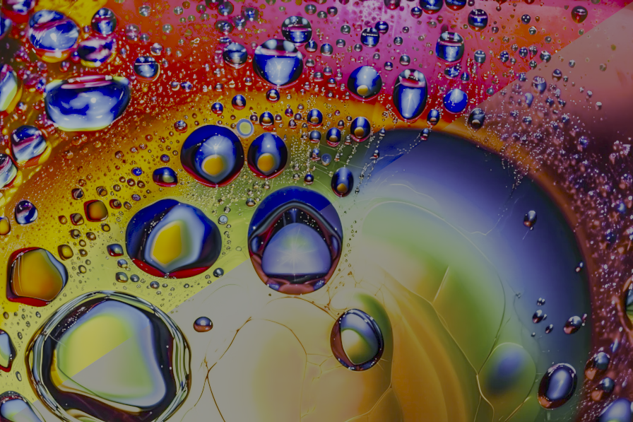 Ai generated liquid abstract image showing showing part HDR & part SDR.