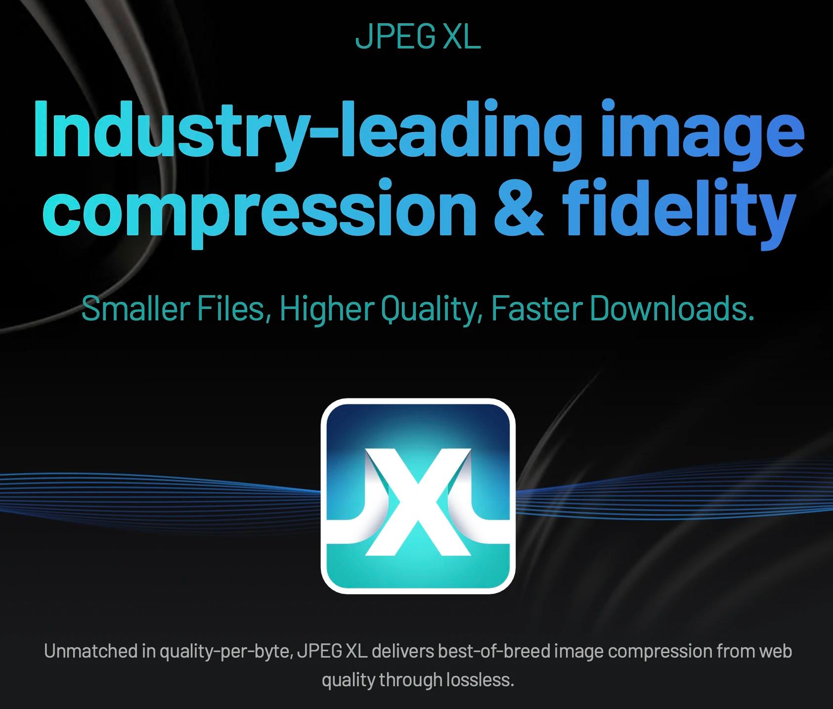Screen shot of the JPEG XL Community Site Landing Page