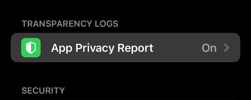 App Privacy Report