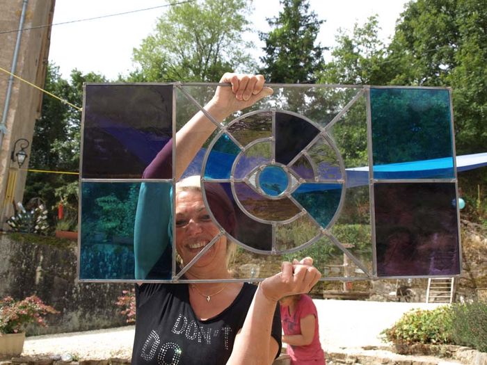 Glas-in-lood werk