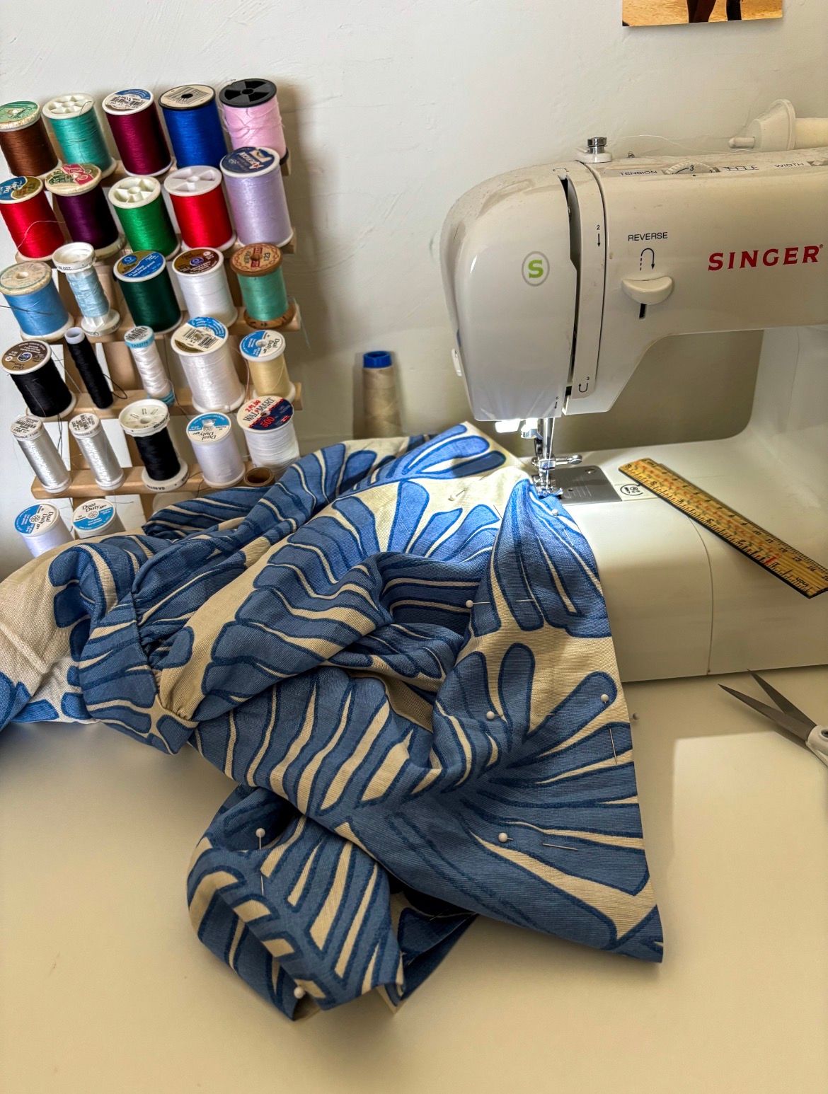 Hem in Progress: Pinned and marked at the first fitting
