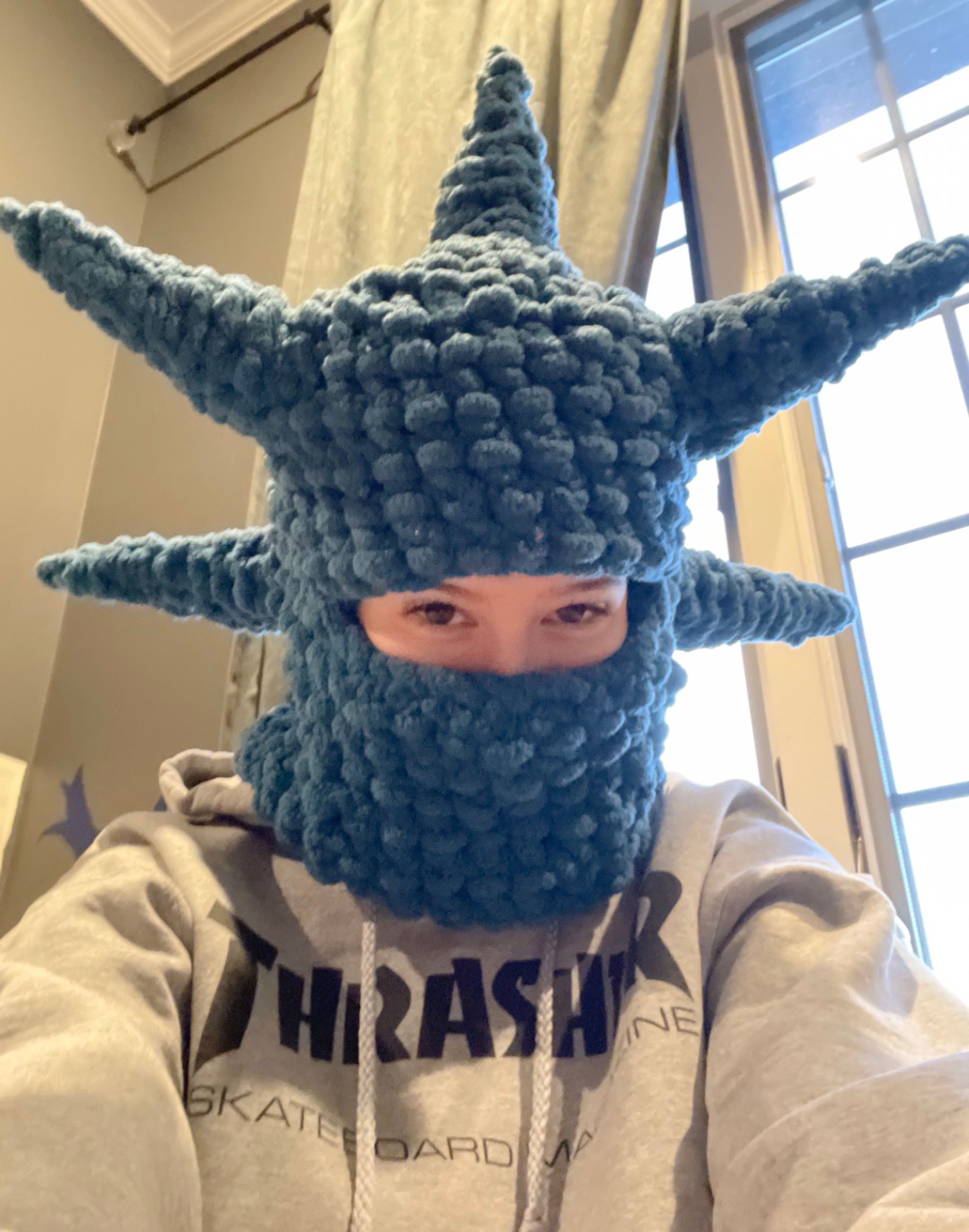 Horned Ski Mask: Custom horned balaclava
