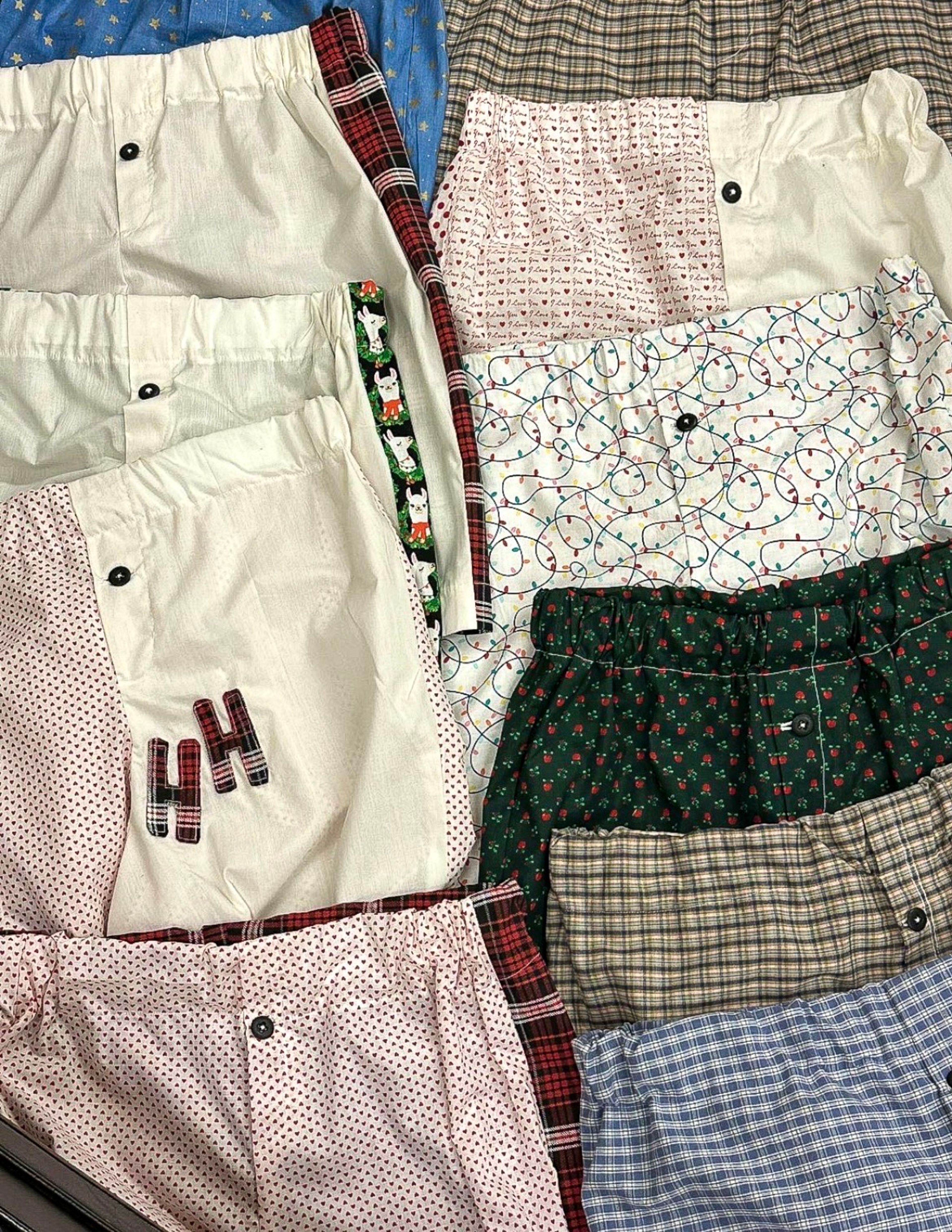 Boxer Shorts: Custom boxer shorts, made in a batch with one pair monogrammed