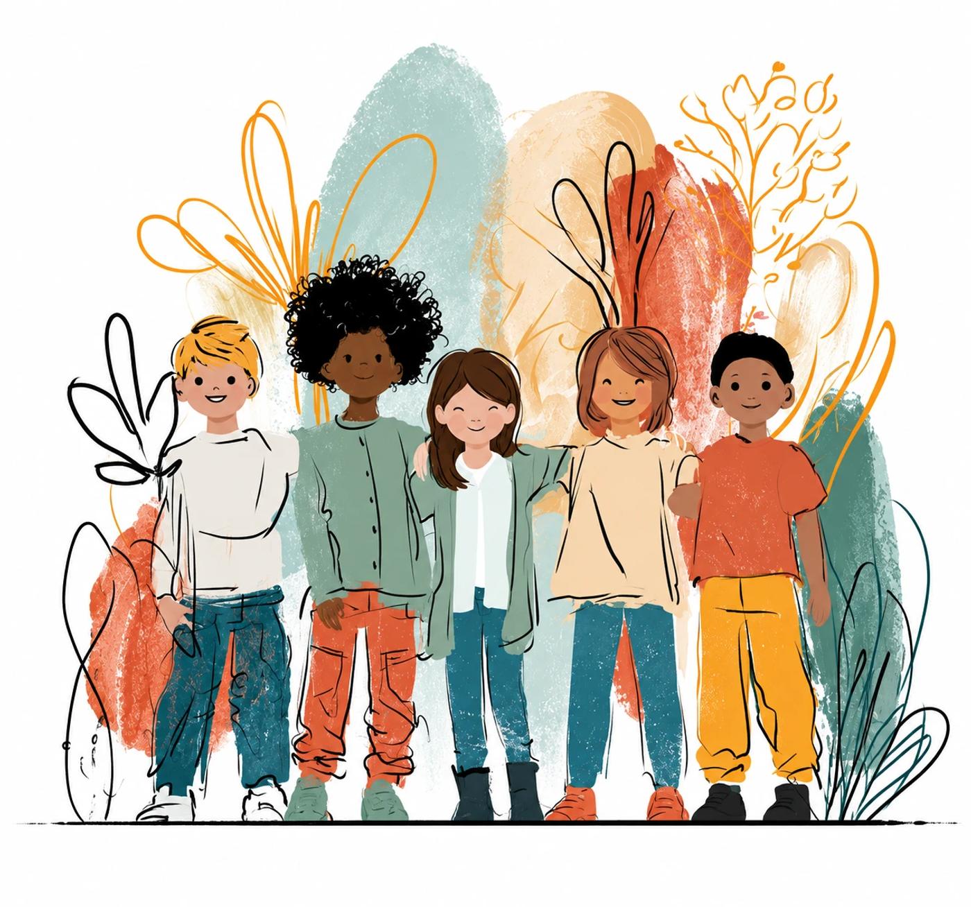 Watercolor illustration from the Be Peace – Be Hope story