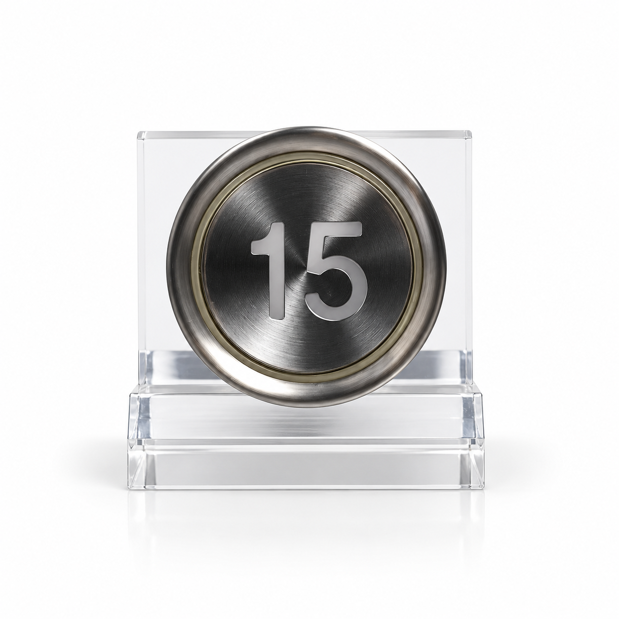 Concave Round Elevator Button front view