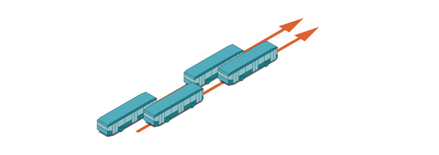 axonometric diagram multi-lane corridors