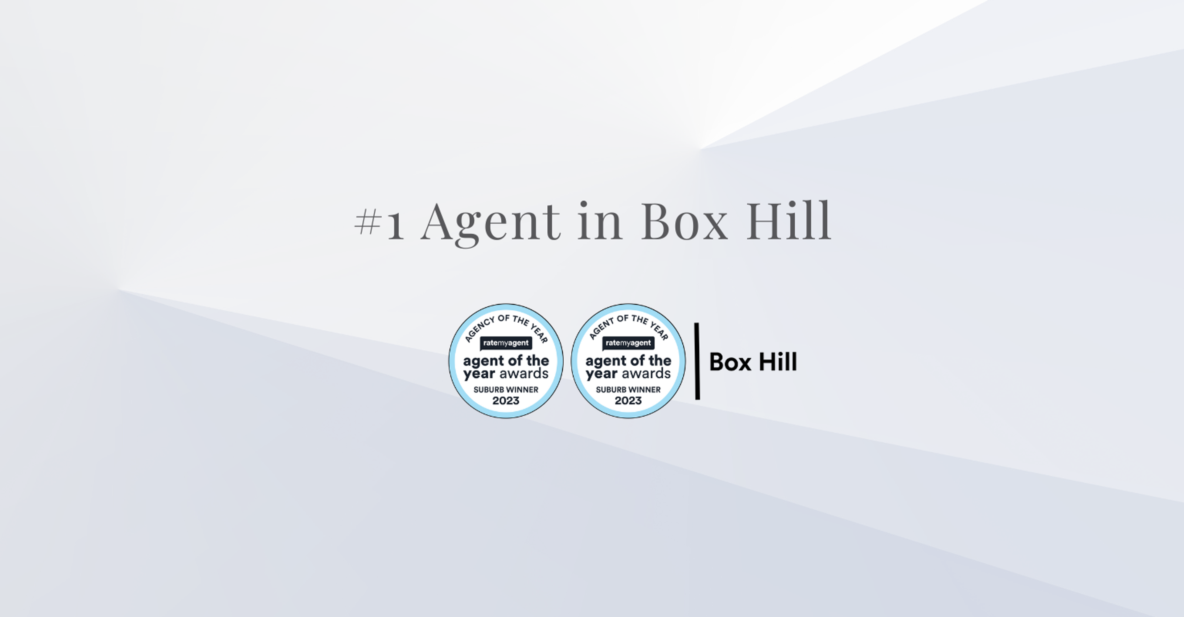 photo of Binnie Jaura with award icons of Box Hill agent of the yeat awards, Box Hill, by rate my agent