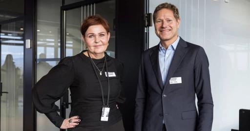 SAMLET OM FELLES UTFORDRINGER: Annita Fjuk i DigitalNorway og Sveinung Skule i Direktoratet for høyere utdanning og kompetanse (HK-dir).