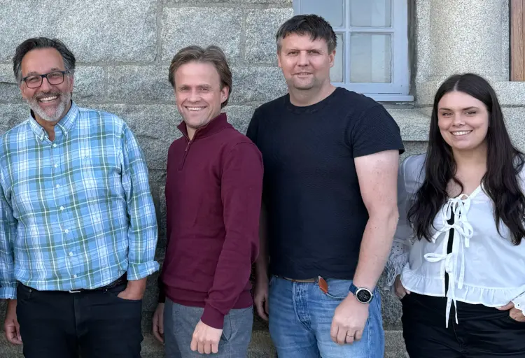 Fra venstre: Eirik Andreassen (Digital Norway / Nemonoor), Vidar Thorbjørnsen (Arktisk Filharmoni), Thomas Vatnan (NordAsfalt) og Eir Lillegaard Berg (Kraft). 