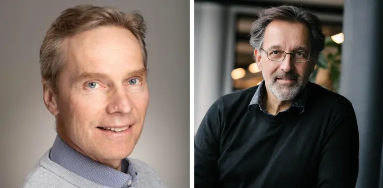 Fra venstre: Jon Atle Gulla (NTNU), leder av ekspertgruppen og Eirik Andreassen (Digital Norway), leder av sekretariatet.