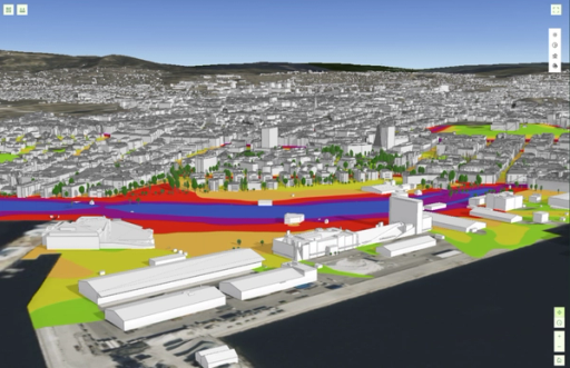 Den digitale tvillingen av Filipstadområdet i Oslo. (Foto: Asplan Viak)