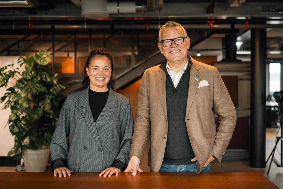 Liv Dingsør, daglig leder i Digital Norway og Trond Ellefsen, forbundsleder i Delta.(Foto: Newslab / Jan Tore Eriksen)