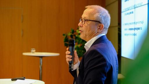 Trond Moengen la frem Digital Norway sitt budskap under innspillsmøtet. Han ledet arbeidet med Digital21 i sin tid.