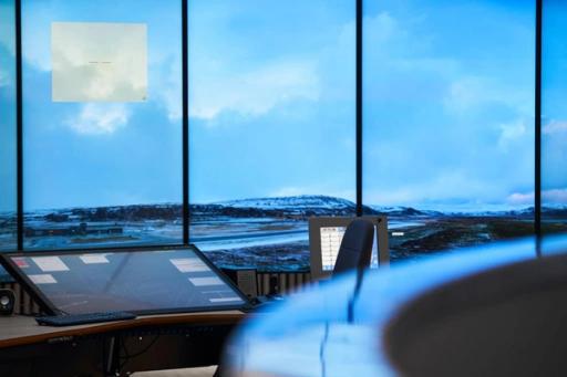 Dette er ikke utsikten fra et kontrolltårn – men fra det eksterne kontrollsenteret. Foto: Avinor